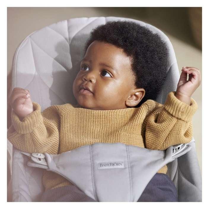 BABY BJORN Bouncer Bliss Cotton petal light grey